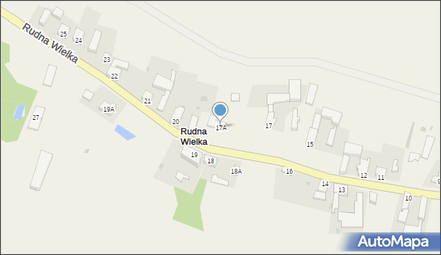 Rudna Wielka, Rudna Wielka, 17A, mapa Rudna Wielka