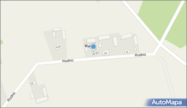 Rudno, Rudno, 11, mapa Rudno