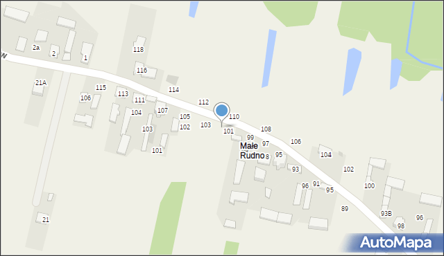 Rudno, Rudno, 100A, mapa Rudno