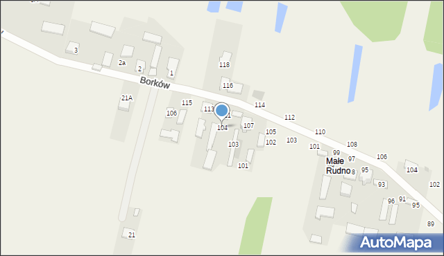 Rudno, Rudno, 104, mapa Rudno