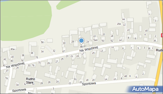 Rudno, Rudno, 60, mapa Rudno