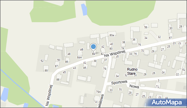 Rudno, Rudno, 84, mapa Rudno