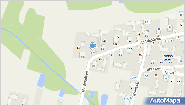 Rudno, Rudno, 87, mapa Rudno