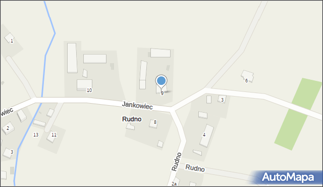 Rudno, Rudno, 9, mapa Rudno