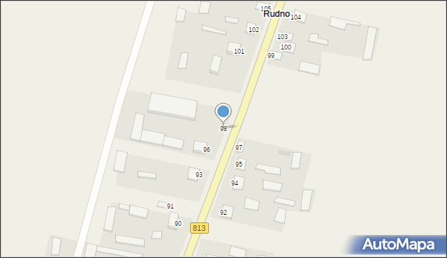 Rudno, Rudno Pierwsze, 98, mapa Rudno