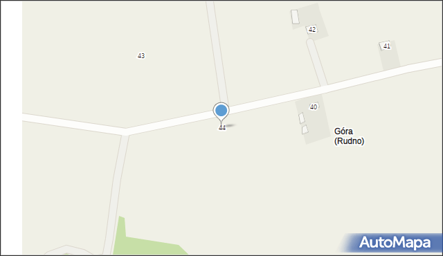 Rudno, Rudno, 44, mapa Rudno