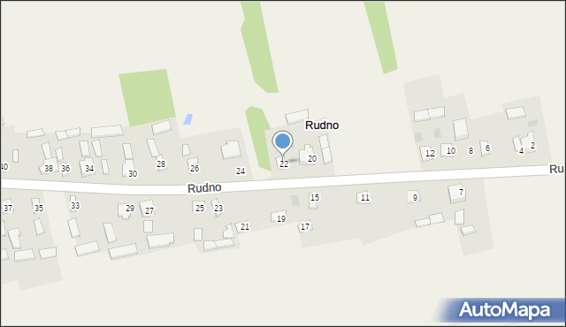 Rudno, Rudno, 22, mapa Rudno