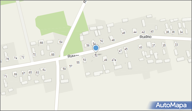Rudno, Rudno, 51, mapa Rudno