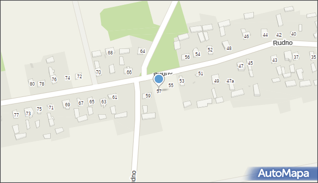 Rudno, Rudno, 57, mapa Rudno