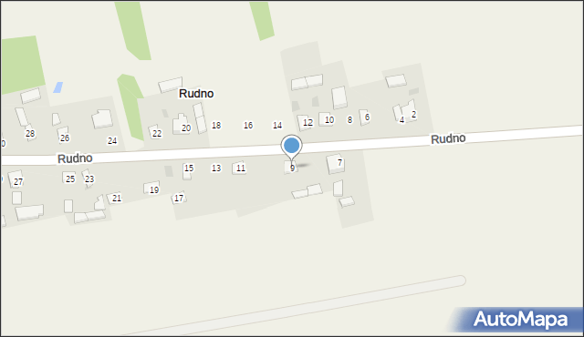 Rudno, Rudno, 9, mapa Rudno