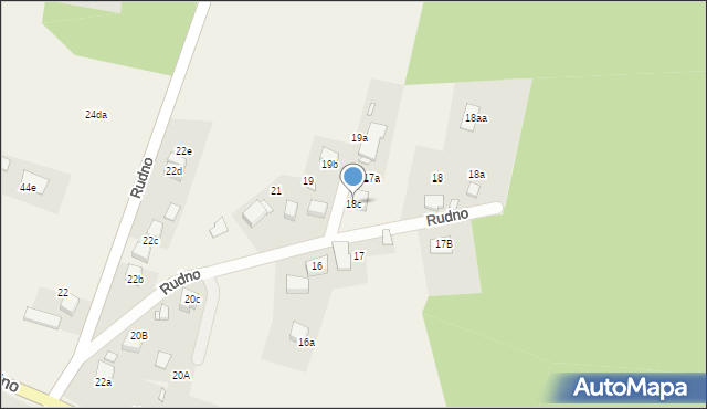 Rudno, Rudno, 18c, mapa Rudno