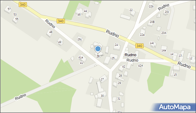 Rudno, Rudno, 26, mapa Rudno
