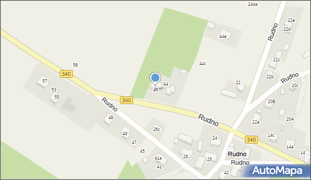 Rudno, Rudno, 46, mapa Rudno