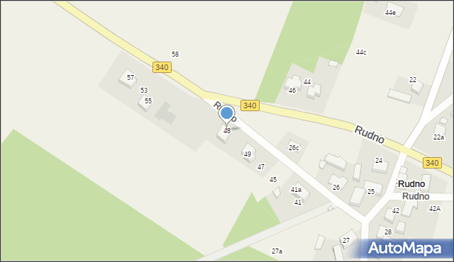 Rudno, Rudno, 48, mapa Rudno