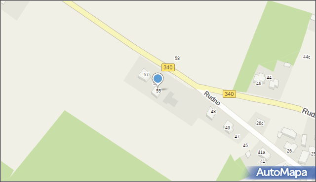 Rudno, Rudno, 55, mapa Rudno