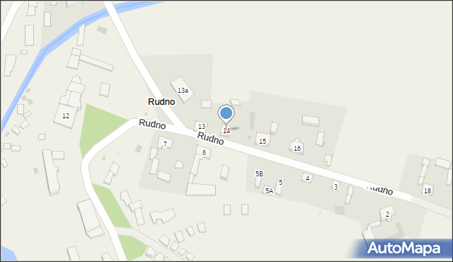 Rudno, Rudno, 14, mapa Rudno