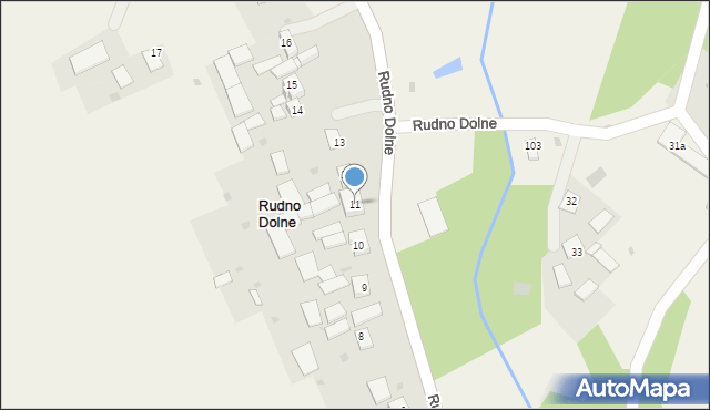 Rudno Dolne, Rudno Dolne, 11, mapa Rudno Dolne