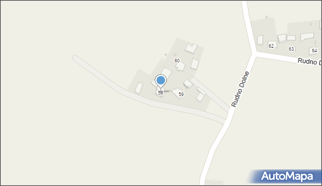 Rudno Dolne, Rudno Dolne, 58, mapa Rudno Dolne
