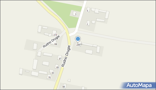 Rudno Drugie, Rudno Drugie, 100, mapa Rudno Drugie