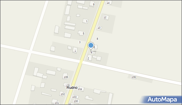 Rudno Drugie, Rudno Drugie, 4, mapa Rudno Drugie