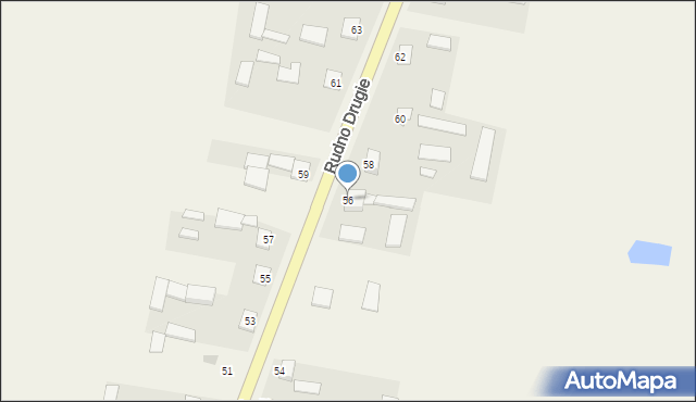 Rudno Drugie, Rudno Drugie, 56, mapa Rudno Drugie