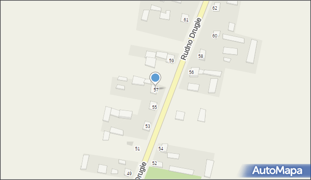 Rudno Drugie, Rudno Drugie, 57, mapa Rudno Drugie