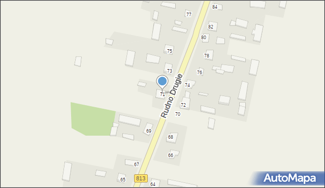 Rudno Drugie, Rudno Drugie, 71, mapa Rudno Drugie