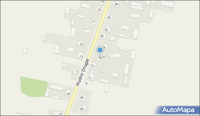 Rudno Drugie, Rudno Drugie, 76, mapa Rudno Drugie