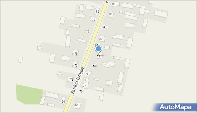 Rudno Drugie, Rudno Drugie, 78, mapa Rudno Drugie