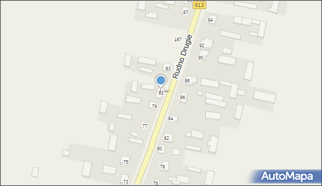 Rudno Drugie, Rudno Drugie, 81, mapa Rudno Drugie