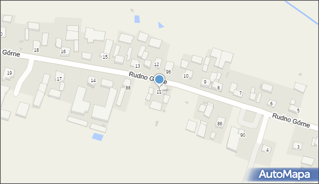 Rudno Górne, Rudno Górne, 11, mapa Rudno Górne