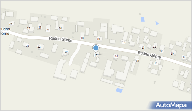 Rudno Górne, Rudno Górne, 17, mapa Rudno Górne