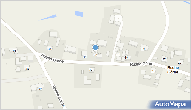 Rudno Górne, Rudno Górne, 32, mapa Rudno Górne