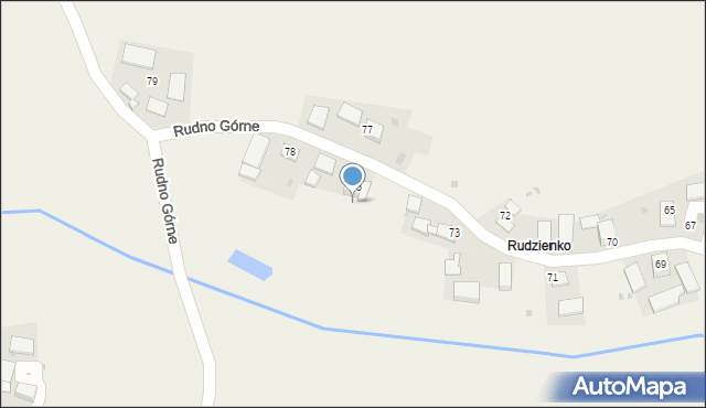Rudno Górne, Rudno Górne, 76, mapa Rudno Górne