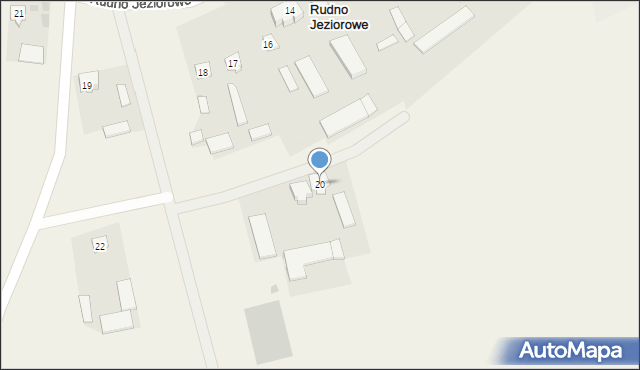 Rudno Jeziorowe, Rudno Jeziorowe, 20, mapa Rudno Jeziorowe