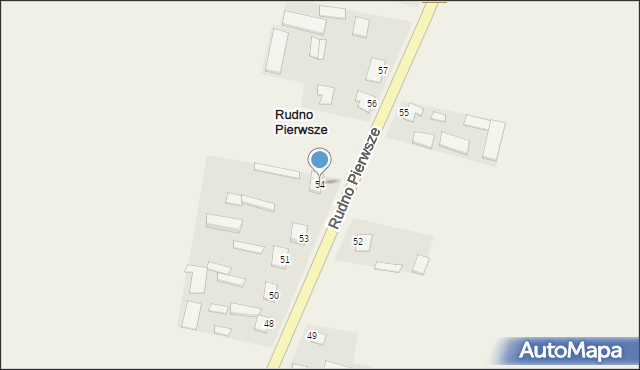 Rudno Pierwsze, Rudno Pierwsze, 54, mapa Rudno Pierwsze