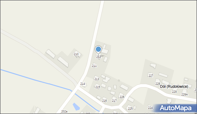 Rudołowice, Rudołowice, 212, mapa Rudołowice