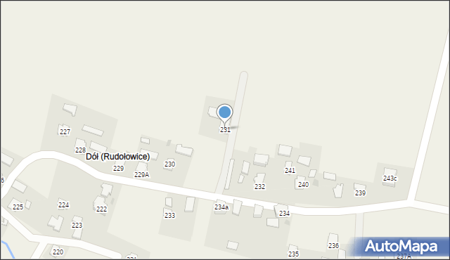 Rudołowice, Rudołowice, 231, mapa Rudołowice