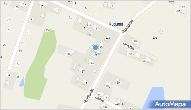 Rudunki, Rudunki, 16, mapa Rudunki