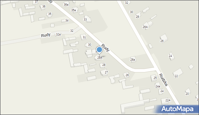 Rudy, Rudy, 29B, mapa Rudy