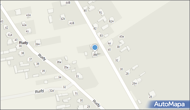 Rudy, Rudy, 36b, mapa Rudy