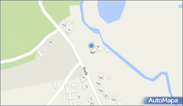 Rudy, Rudy, 76A, mapa Rudy