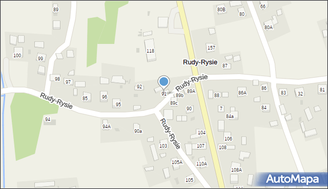 Rudy-Rysie, Rudy-Rysie, 91, mapa Rudy-Rysie