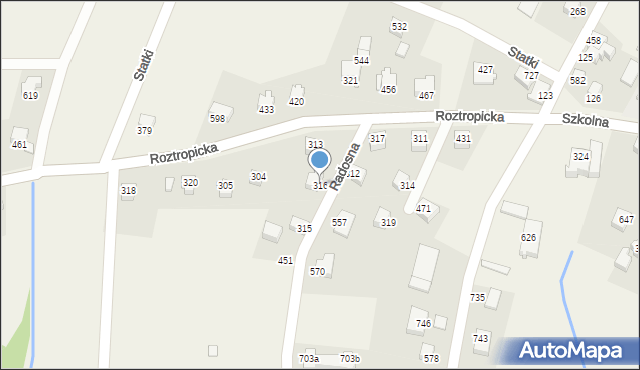 Rudzica, Rudzica, 316, mapa Rudzica