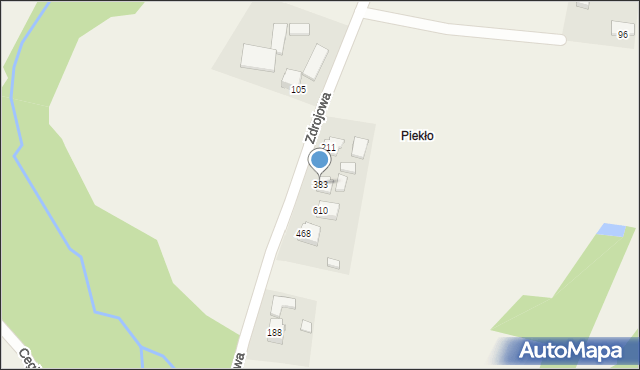 Rudzica, Rudzica, 383, mapa Rudzica