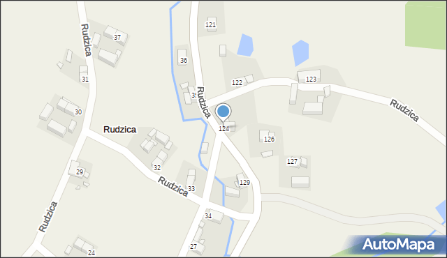 Rudzica, Rudzica, 124, mapa Rudzica