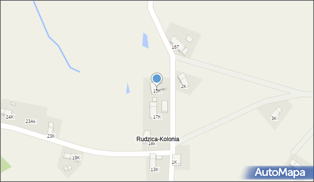 Rudzica, Rudzica, 15K, mapa Rudzica