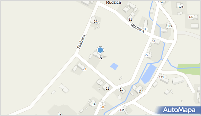 Rudzica, Rudzica, 24, mapa Rudzica