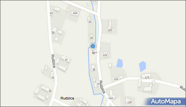 Rudzica, Rudzica, 38, mapa Rudzica