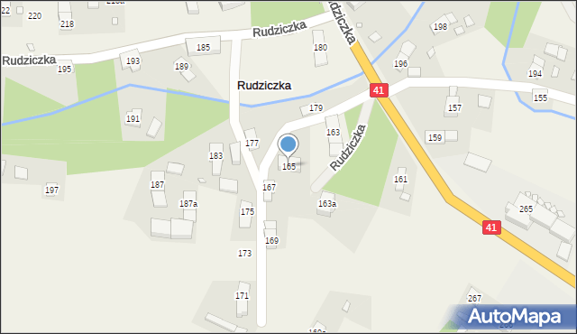 Rudziczka, Rudziczka, 165, mapa Rudziczka